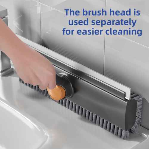 Floor and grout brush for thorough bathroom floor cleaning