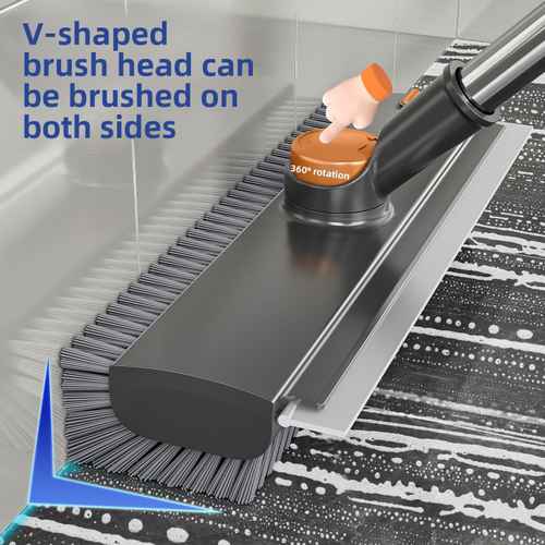 Floor and grout brush for thorough bathroom floor cleaning