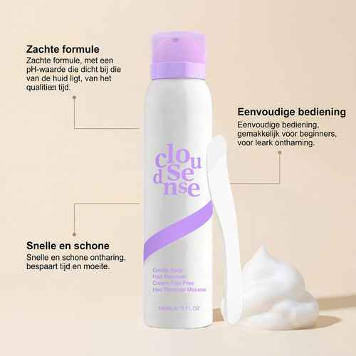 Gentle hair removal mousse for smooth  skincare professional