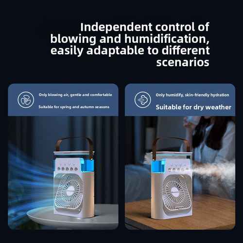 Desktop Humidifier & Desk Fan USB Mini Air Cooler for Bedroom Use