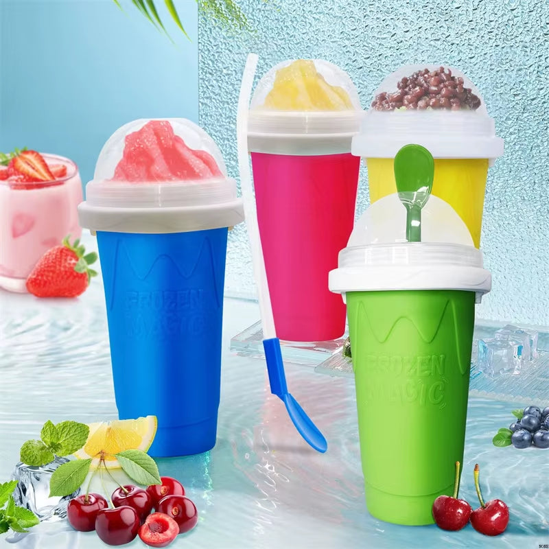 Quickly Make Smoothie Cups Large Capacity Homemade Smoothies Juice Ice Cream Milkshake Squeeze Bottle Cooling Cup Kitchen Tools