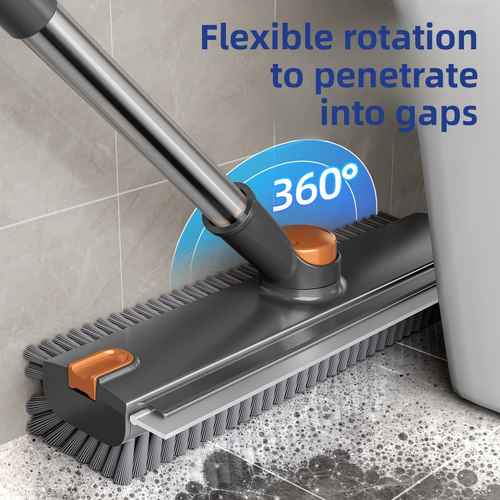Floor and grout brush for thorough bathroom floor cleaning